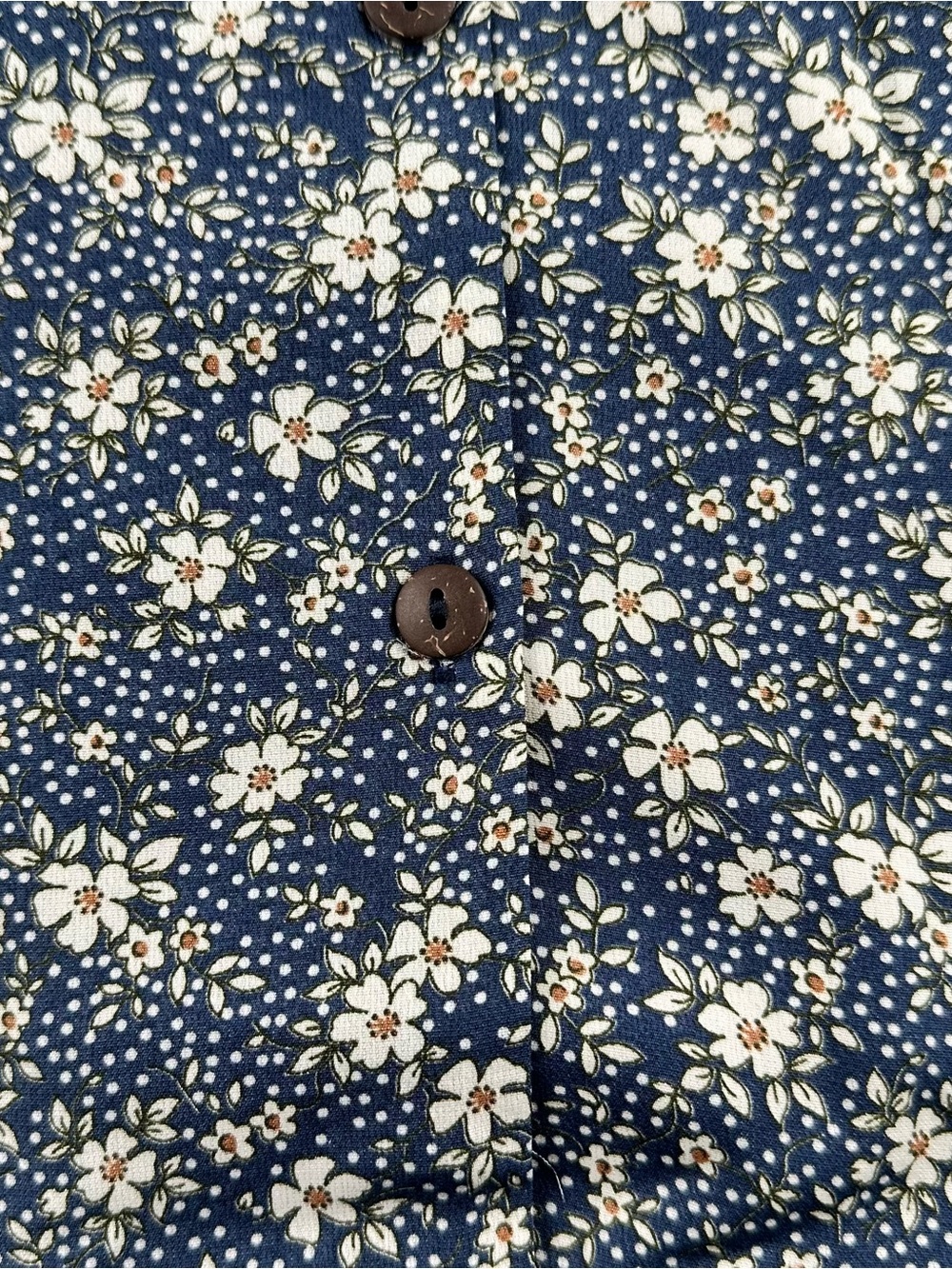 La Soul Blue Floral Button Front Fit & Flare Dress 90s Cottagecore M - Picture 5 of 8